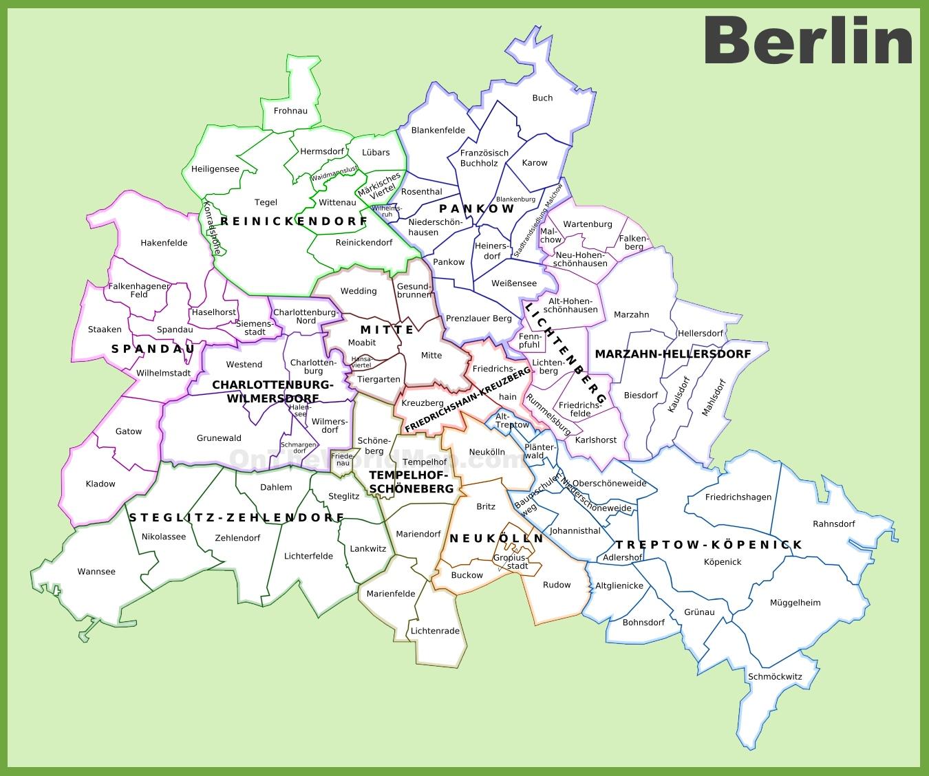 Berlín mapa cartel - Mapa de berlín, mapa cartel (Alemaña)